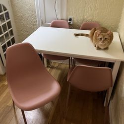 Poly & Bark Isla Dining Chair Blush Pink