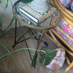 ANTIQUE FOOTED SIDE TABLE