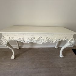 White TV console