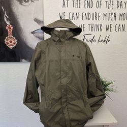 Columbia Omni-Tech Men's Forest Green Windbreaker Size Small