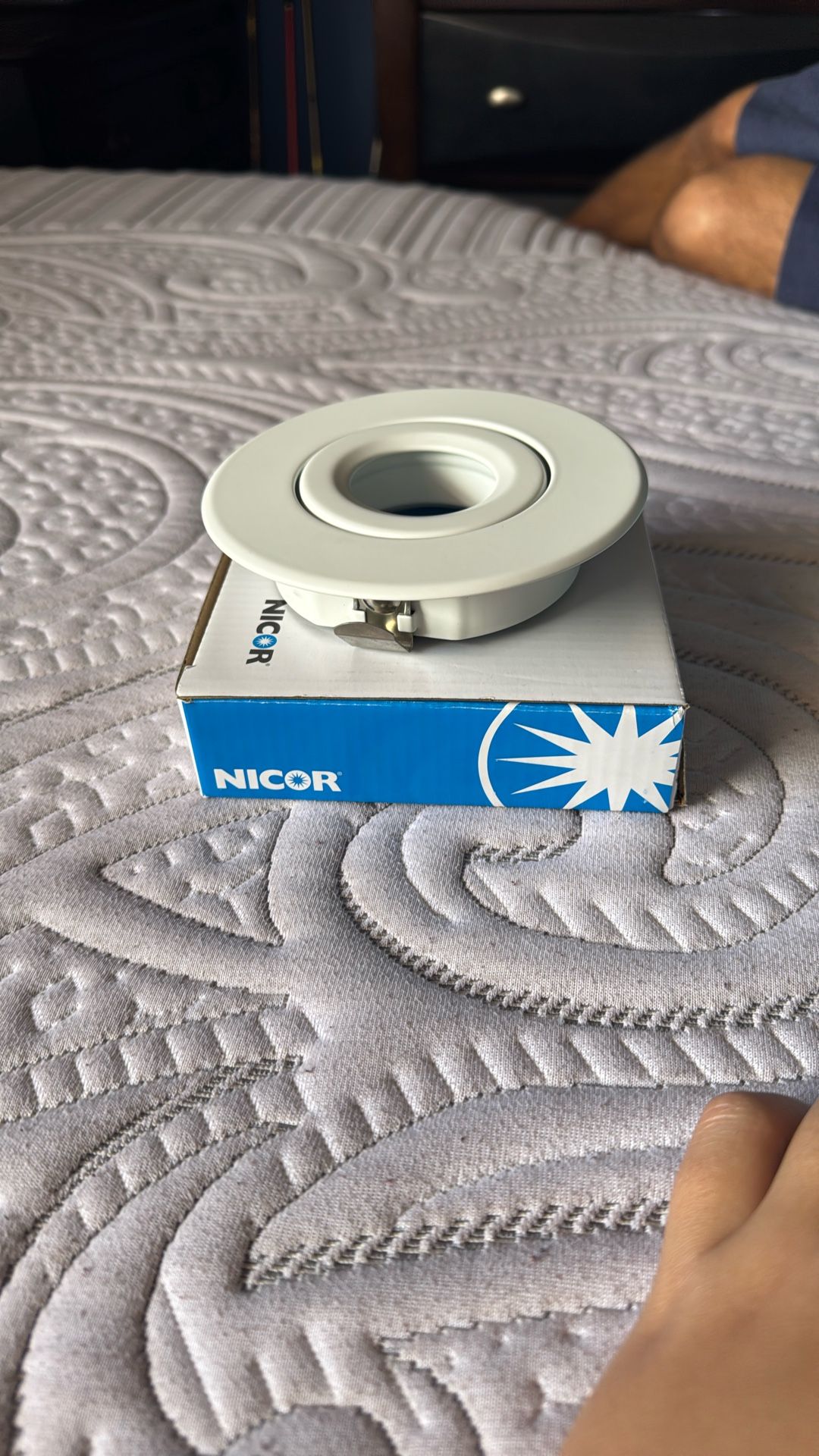 NICOR 4-inch low-voltage gimbal recessed light trim