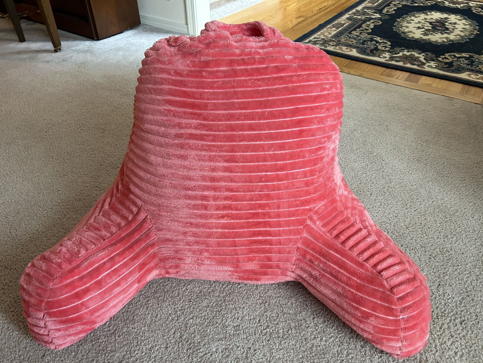 Homie Reading Pillow with Wrist Support, Has Arm Rests, and Back Support for Bed Rest, Lounging, Reading, Working on Laptop, Watching TV (Pink)