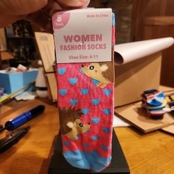 Womens Fashion Socks 5 Pack~ Shoe Size 4-11
