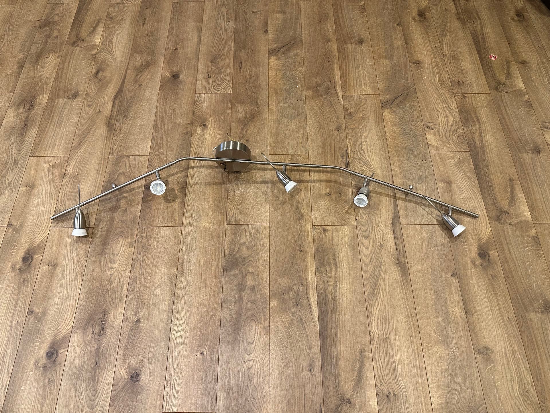Ceiling light with 5 spotlights, nickel plated