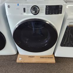 7.8 cu. ft. Smart Front Load Electric Dryer in White with Sanitize Cycle, ENERGY STAR