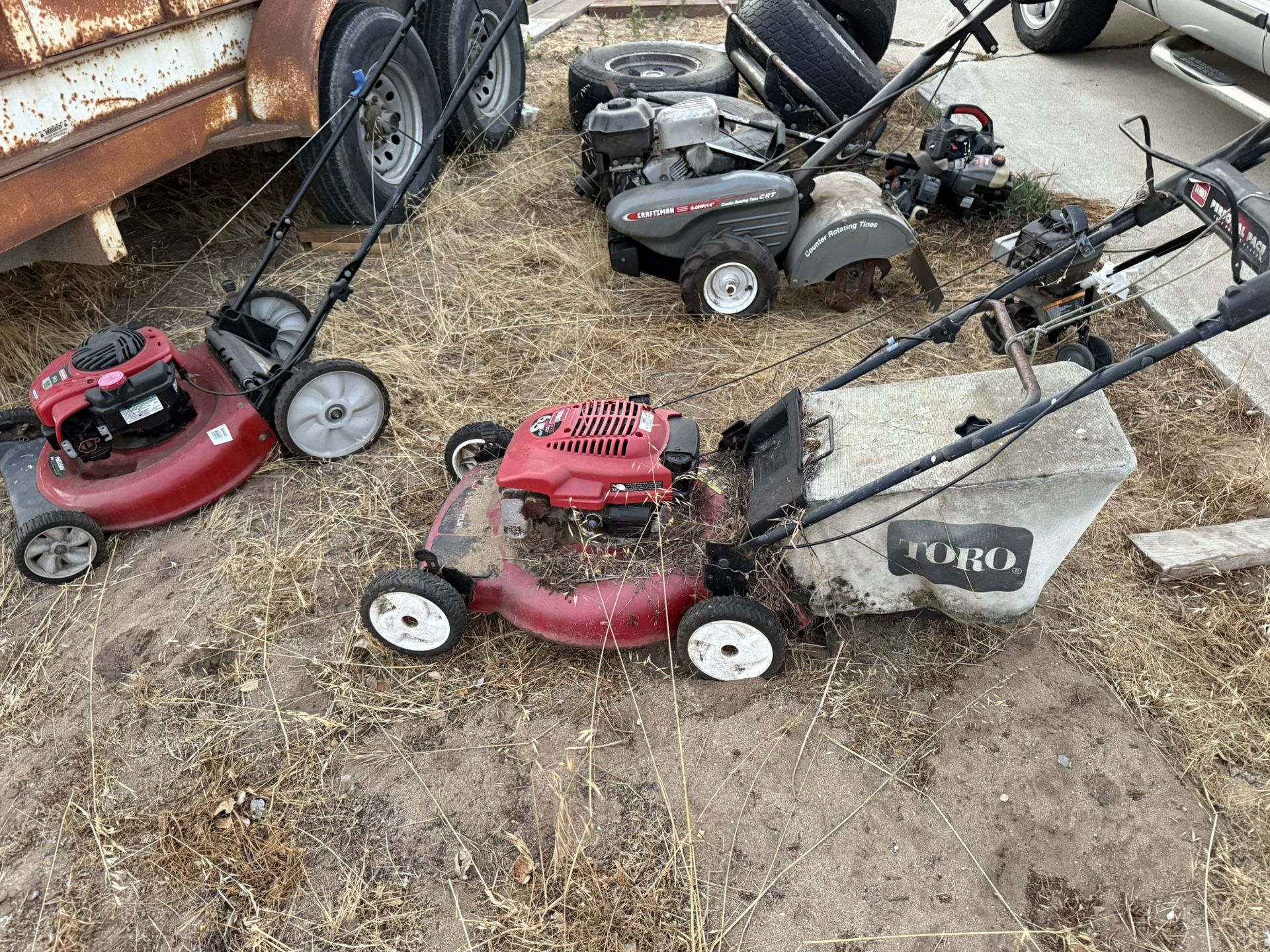 Two lawn Mowers Need Work $50 Both