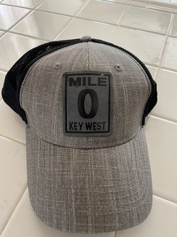 Key West Trucker Hat, Brand New Hat. Gray/Black