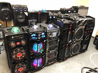 Todo tipo de bocinas y karaokes // all kinds of dj speakers and karaokes (retail & wholesale)