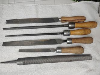 Vintage Metal File Set with Wood Handles all for only $75
