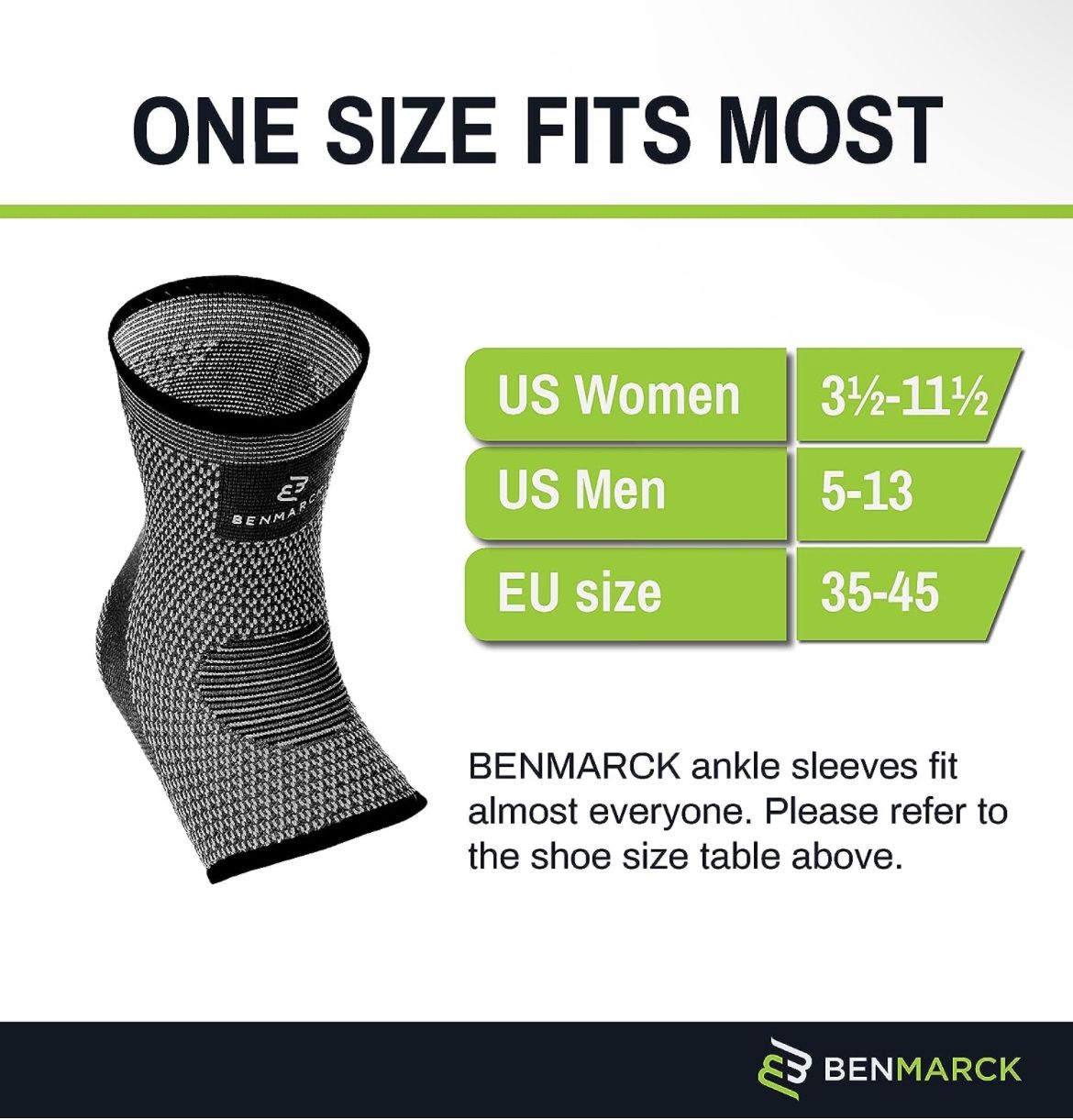 Benmarck Achilles Tendon Support Brace, Plantar Fasciitis Sock, Ankle Compression Sleeve For Running, Tendonitis and Flat Feet Relief