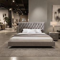 King Bed Grey New