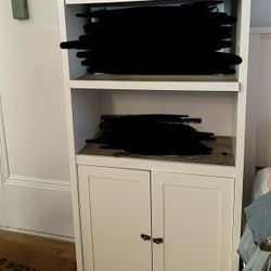White Cabinet / hutch / Book Shelving