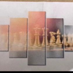 Tumovo - 5 Panel Canvas Wall Art, 60"W x 40"H