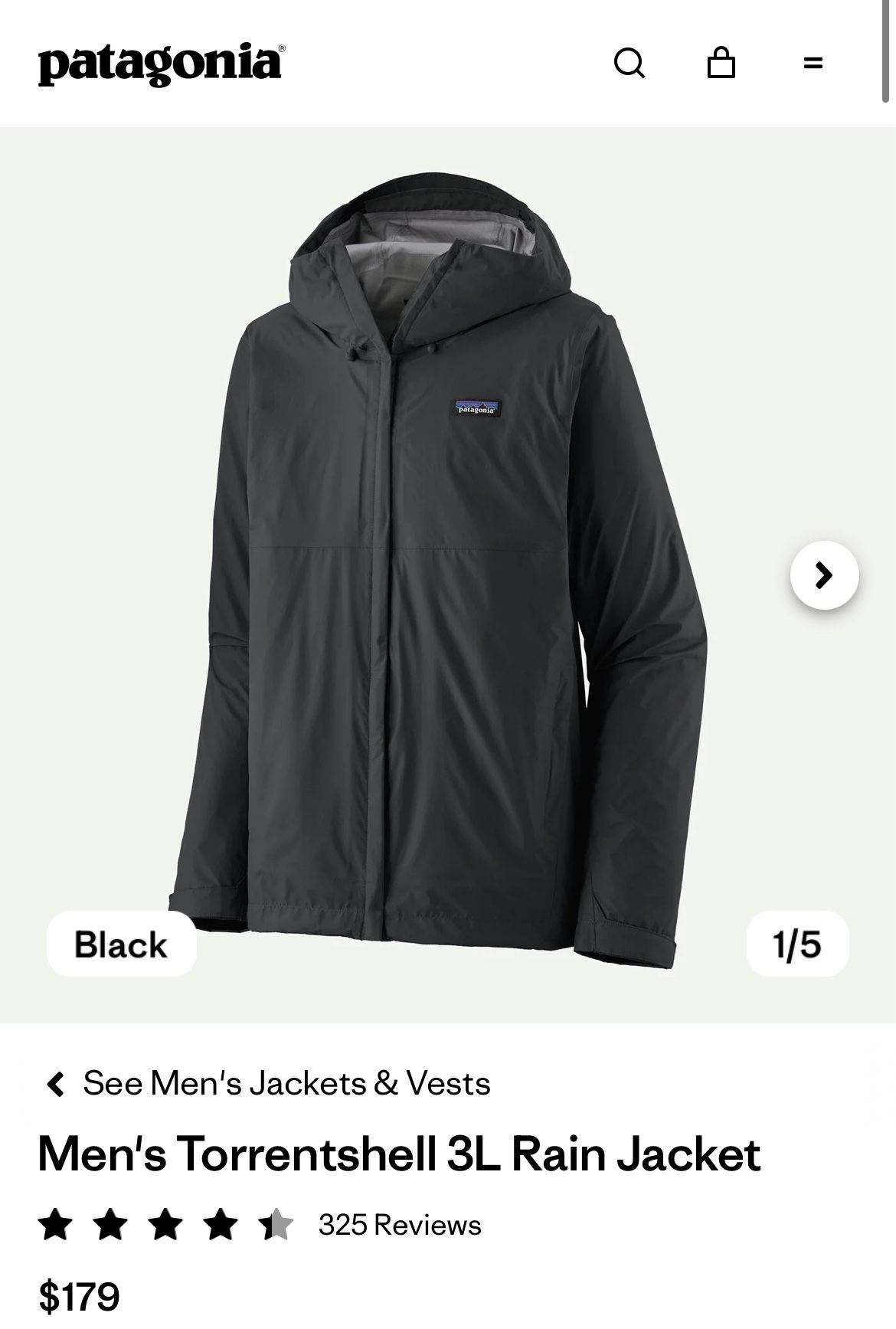 Patagonia Men's Torrentshell 3L Rain Jacket