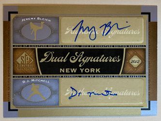 2012 Upper Deck Dual Signature Card