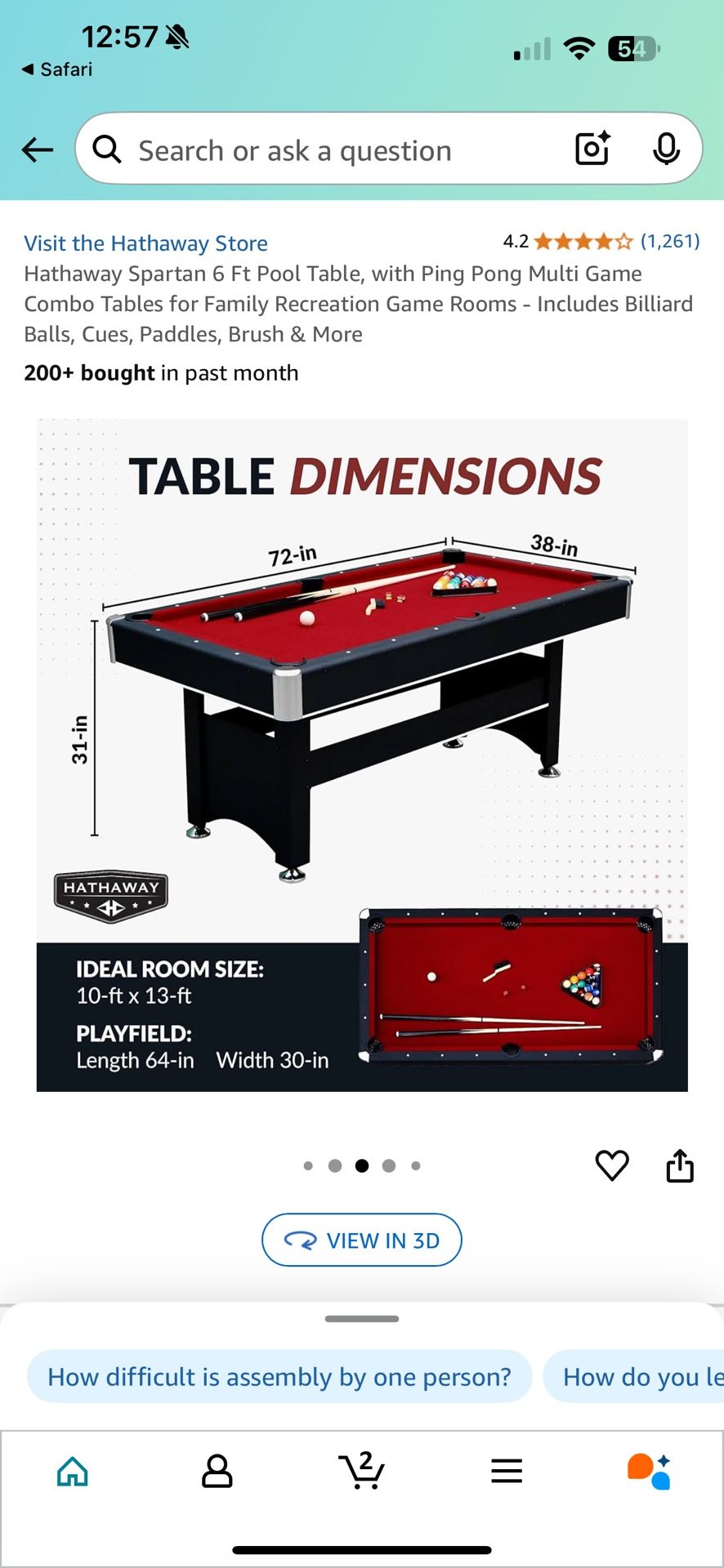 Mini Pool Table