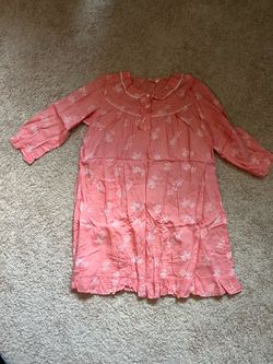 Coral Floral Ruffle Nightgown