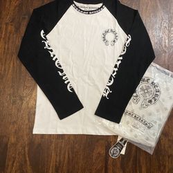 ChromeHearts Long sleeve Black Shirt N White 