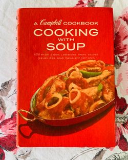 Vintage 1972 Campbell’s cooking with Soup spiral hardback recipe book