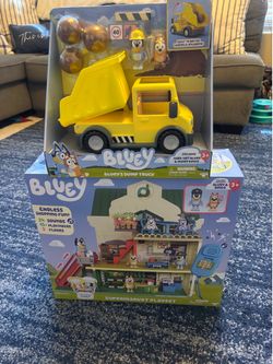 New Bluey Supermarket set and Dump Truck Set- $40