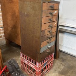 Metal Tool And Parts Storage Cabinet.