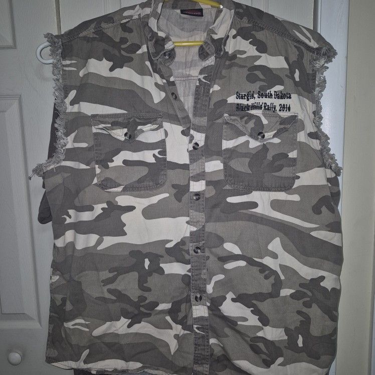 Camo Biker Shirt Size 5X