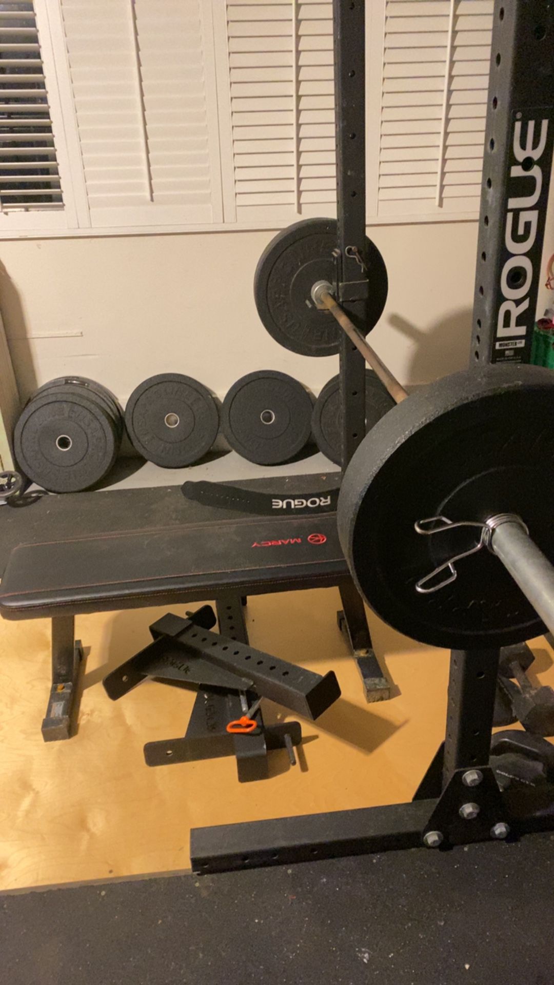 Rogue Squat Stand, Weight Set, Deadlift Platform