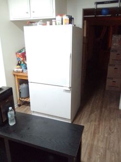 White Bottom Freezer Refrigerator