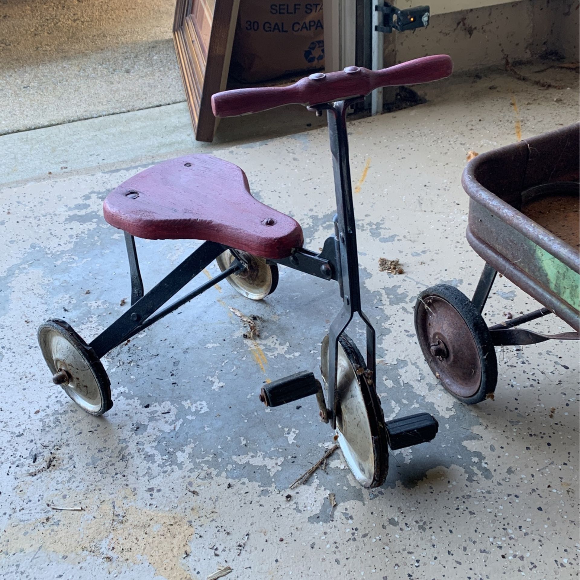 Antique Wagon And Tricycle