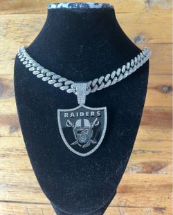 NFL Las Vegas Raiders Iced Out Cuban Link Chain Necklace