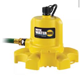 Wayne 1/6 HP WaterBUG Submersible Utility Pump with Multi-Flo Technology@B16-408