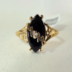 14K Gold, Diamonds & Onyx