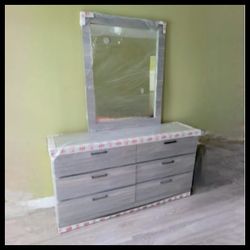 NEW DOUBLE DRESSER WITH MIRROR - ASSEMBLED