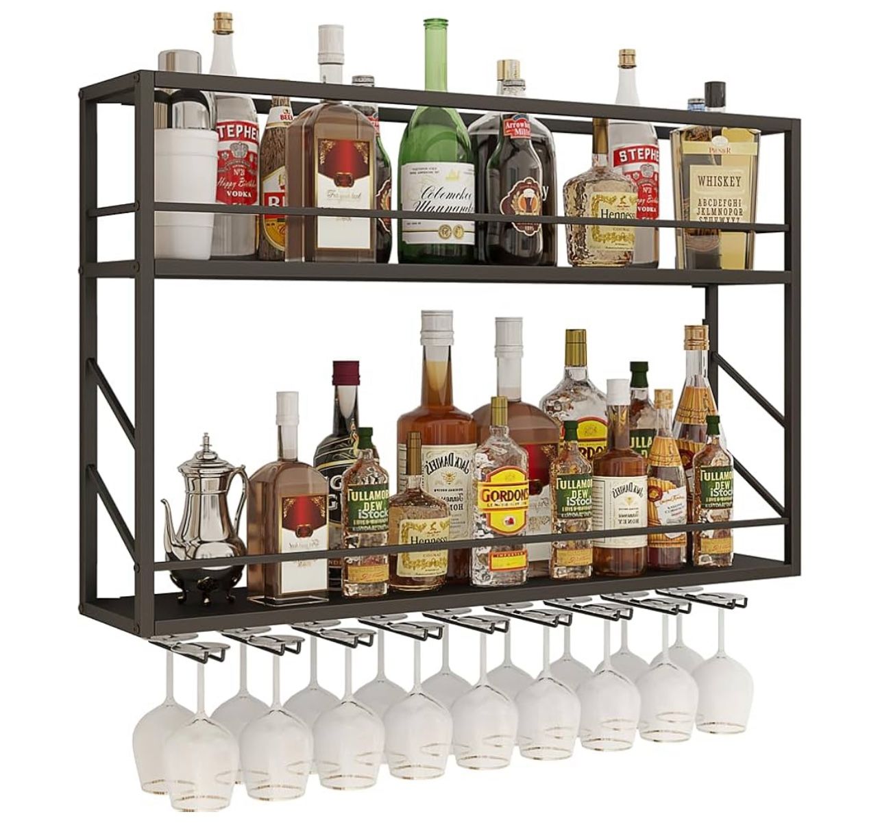 Wall Mounted Bar Cabinet / Wine Rack