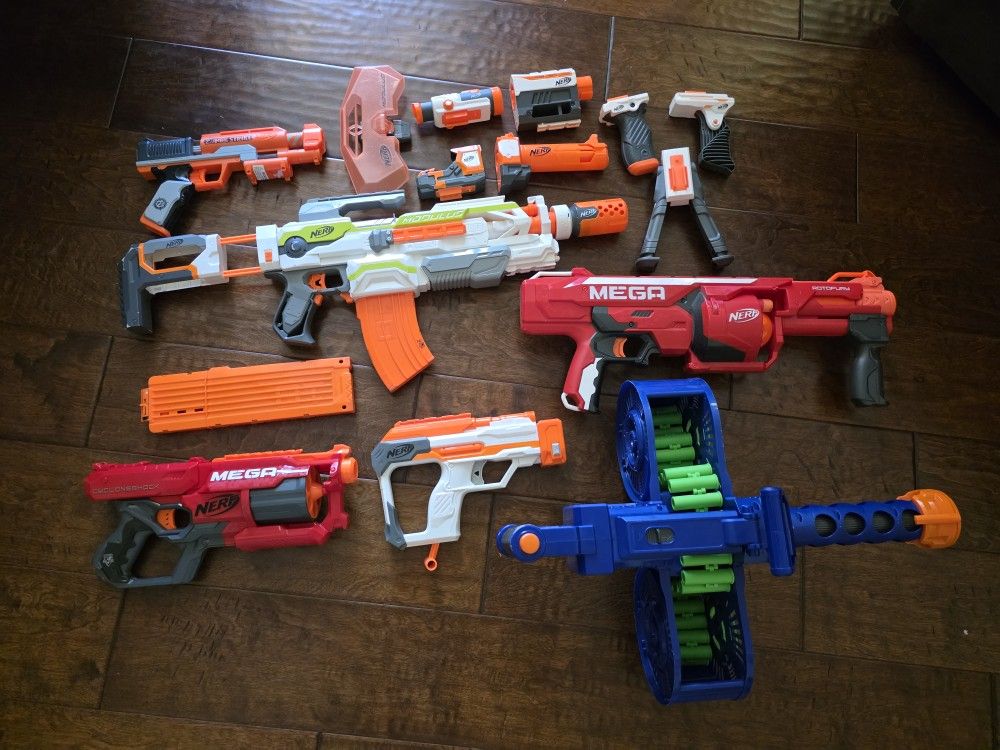 Nerf Guns And Motorized Belt Blaster