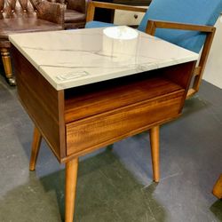 New, Faux Marble End Tables, $185 Each