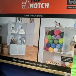 KOUSI Large Cube Organizer - 14x18 Depth 8 Cube Shelf, White