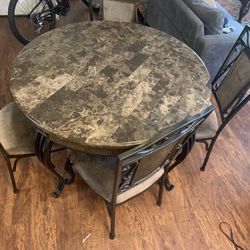 Marble Dining Table/ Chairs 