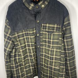 New Men Plaid Fleece Lined Outerwear Jacket Flannel Checker Shirt Snap Button XL