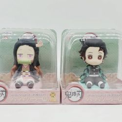 2pc Demon Slayer Tanjiro Nezuko Yurayura Solar Anime Figure 4.3 Inches FuRyu