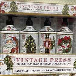 Holiday Hand Soap Collection - NEW by Vintage Press, set of 4