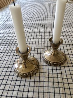 Beautiful vintage Sterling Silver candlesticks