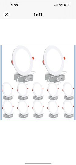 12 Pack 6 Inch Ultra-Thin LED Recessed Lighting with Junction Box