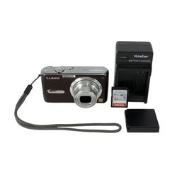 Panasonic Lumix DMC-FX07 Brown 7.2MP Digital Camera with 32GB Memory & Battery