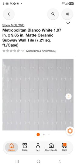 Blanco White Matte Ceramic Subway Wall Tile