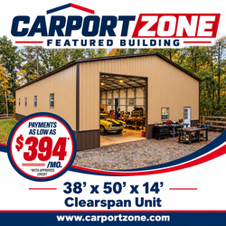 38' x 50' x 14' Clearspan Garage