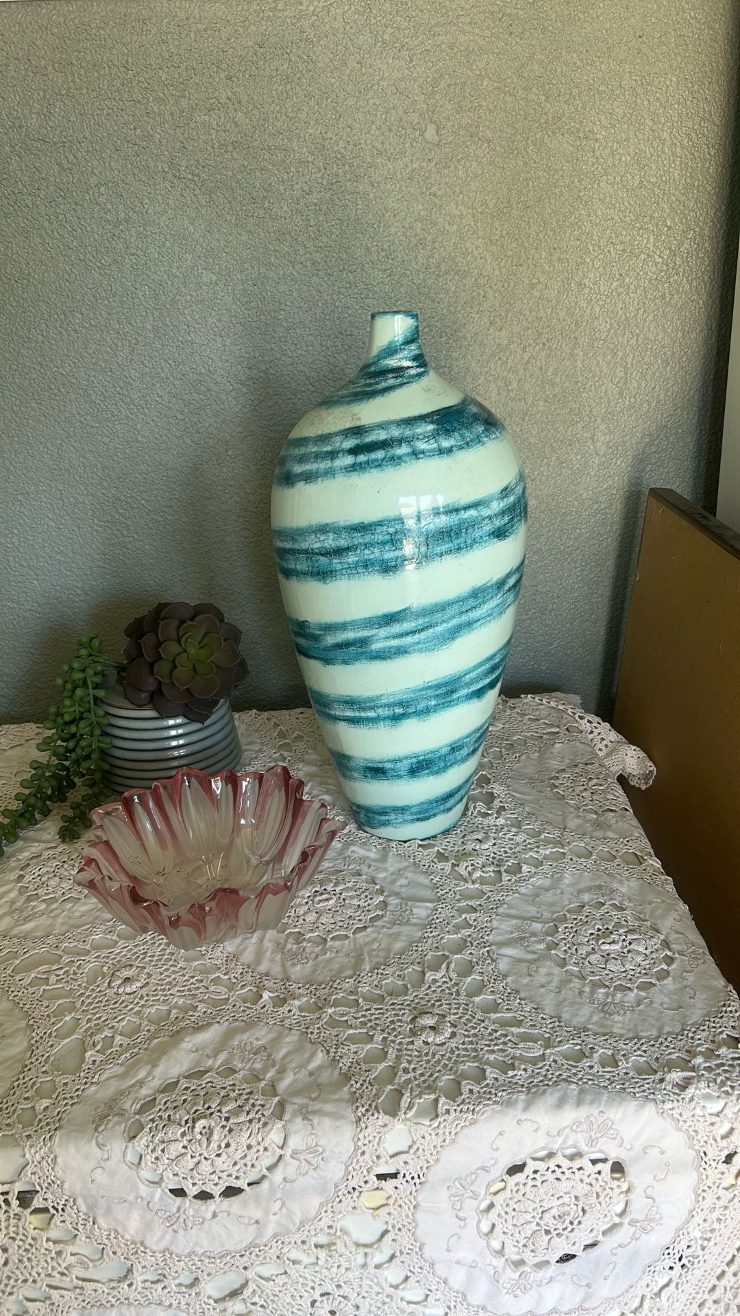 17 Inch Flower Vase Has Little Chip At The Bottom