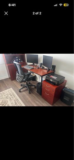 ONLY OFFICE DESK AND BOOKSHELF