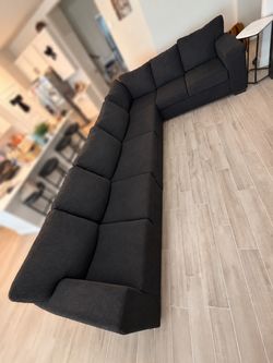 Living spaces sectional and swivel love seat