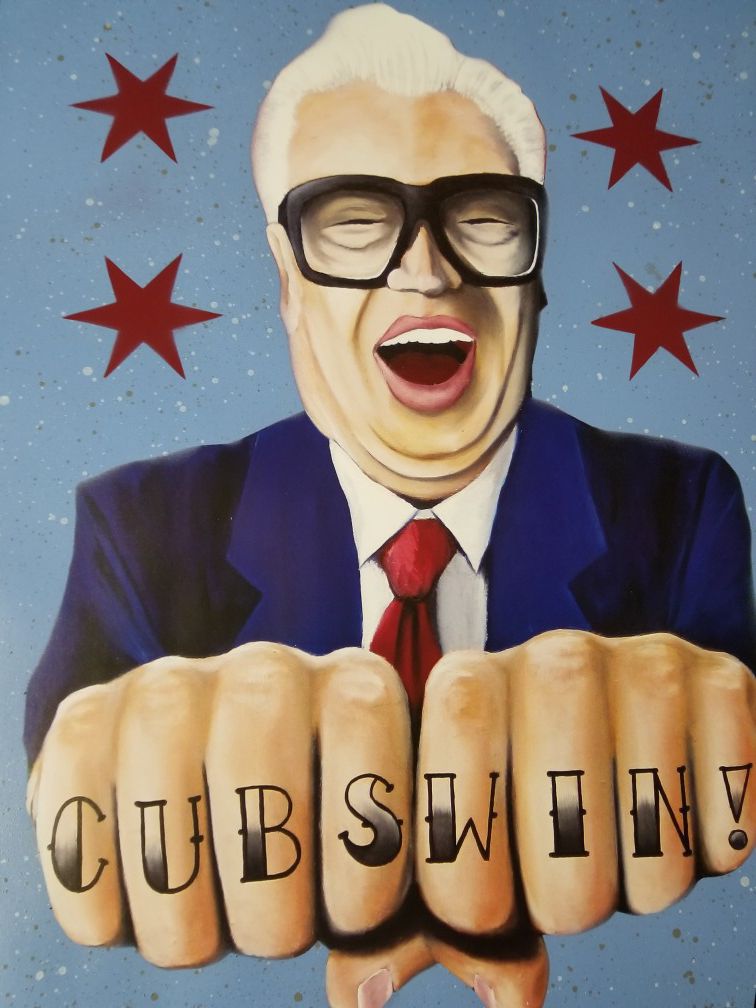 Harry Caray  Pop art colors, Cubs baseball, Chicago cubs